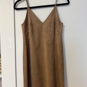 Wilfred Free Suede Tan Mini Dress